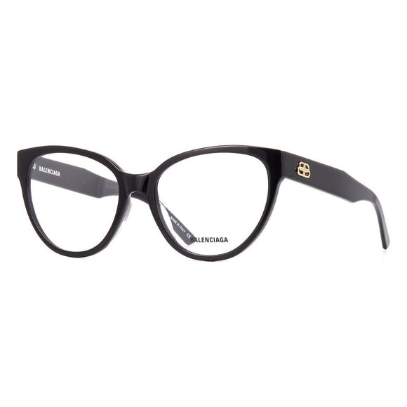 New Authentic  BALENCIAGA Black Cat Eye BB0064O 001 Glasses Women - Picture 1 of 4